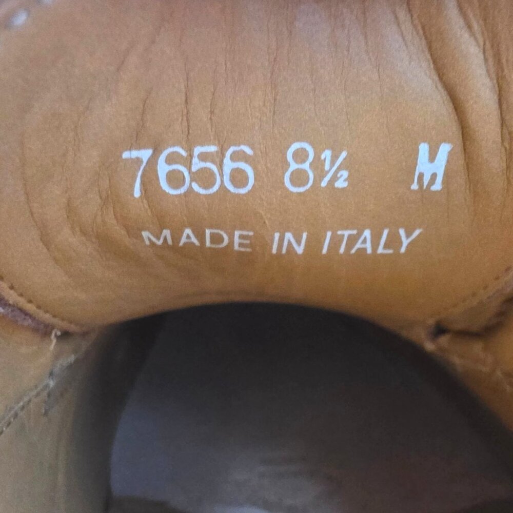 NEW Barneys New York 7656 Maine Burnished Brown Leather Derby Men 8.5 Dress Shoe - Picture 11 of 16